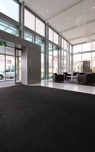 High-traffic commercial carpet-style entrance matting