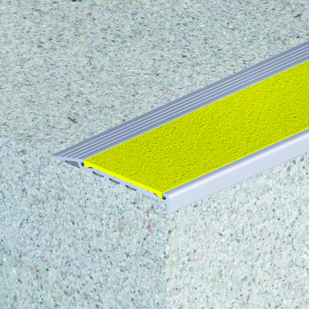 stair edge protector fluorescent rubber aluminum