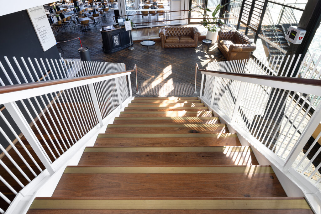 brass stair nosings installed for walsh bay arts precinct