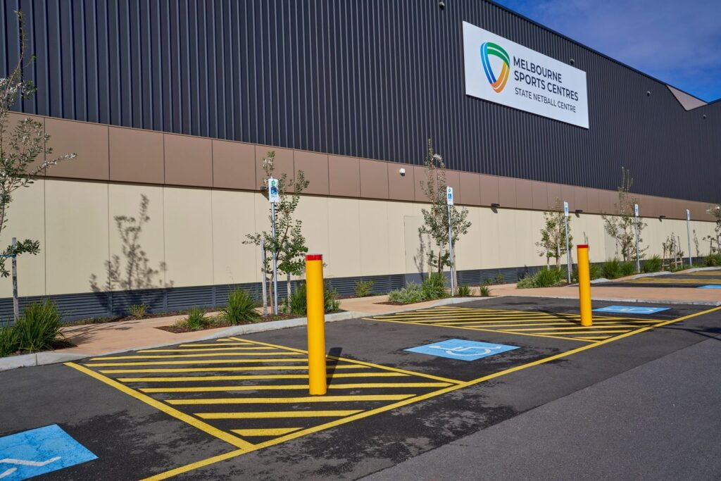car park bollards installed at melbourne sports centres