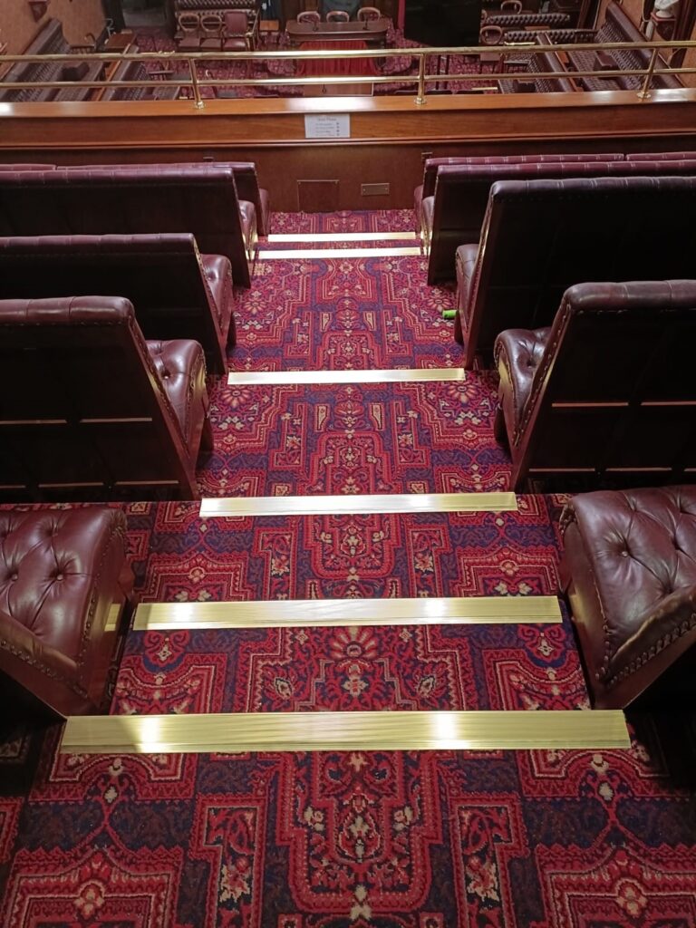 solid brass stair nosings installed for NSW Parliament House