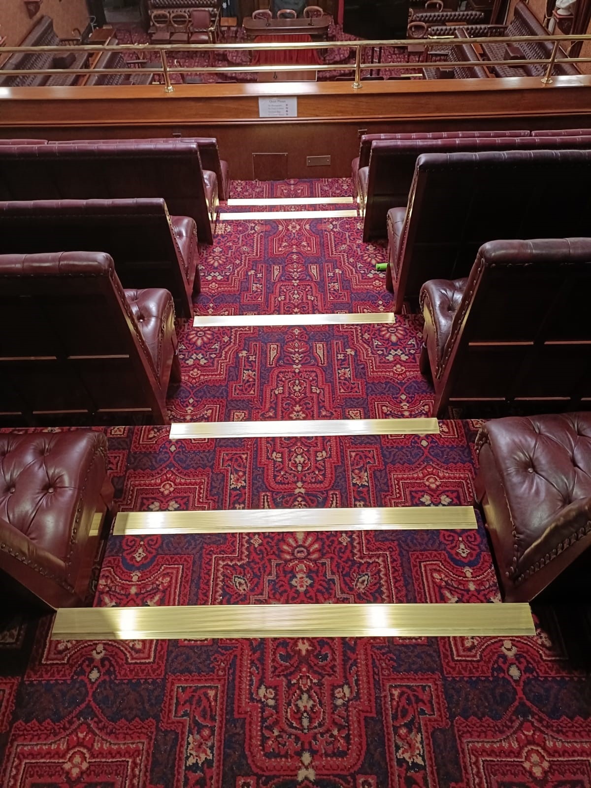 brass stair nosings installed for heritage project