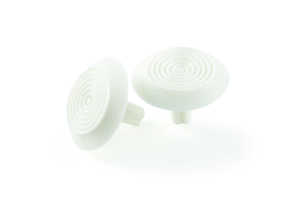 polyurethane tactiles in custom pantone colour cloud dancer